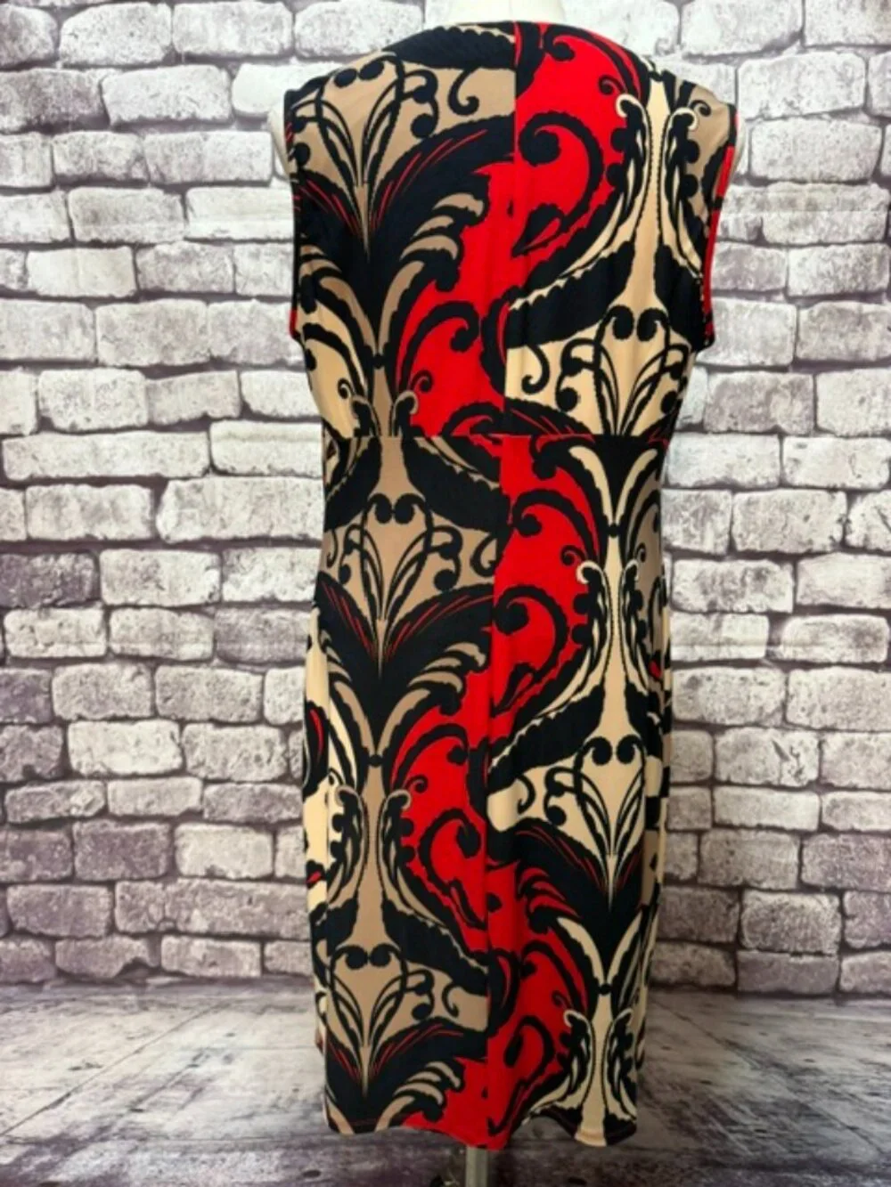 Evan Picone Sleeveless Drapped Neck Dress Size 12